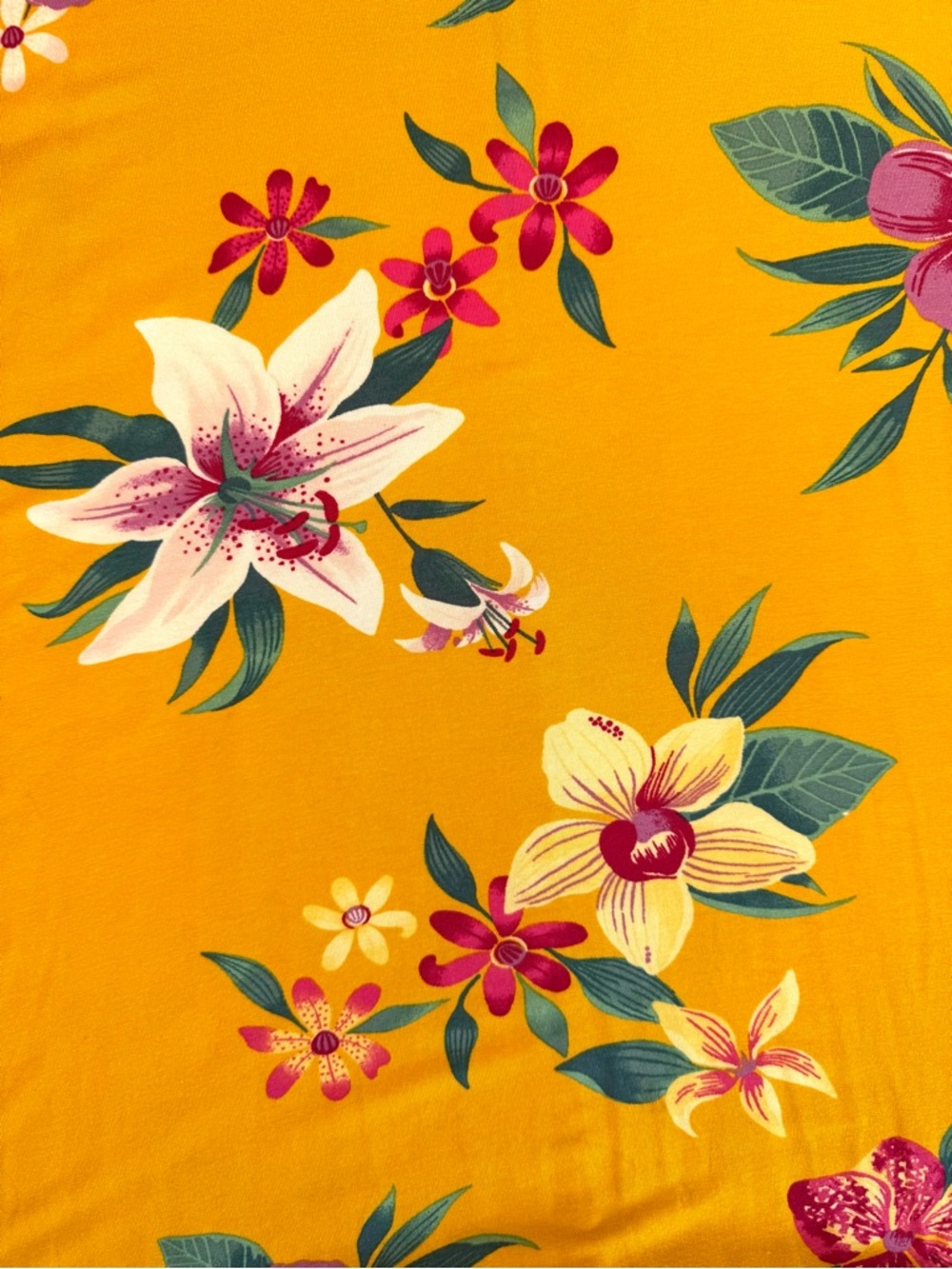 Old Navy Mustard Floral Sleeveless Swing Dress Tropical Boho Summer Mini Size S - Picture 12 of 12